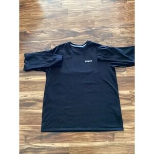 Patagonia Shirt Mens XL Responsibili-Tee Black Long Sleeve Double Sided